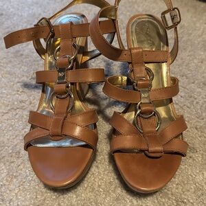 Marc Fisher Tan Wedges